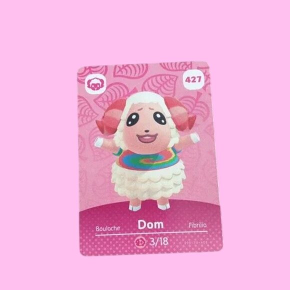 Nintendo Animal Crossing Dom Amiibo Card - Picture 1 of 2